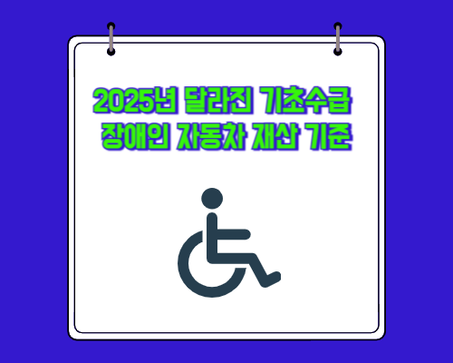 장애인 자동차 재산